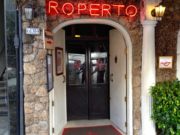 A fachada do restaurante Roperto.